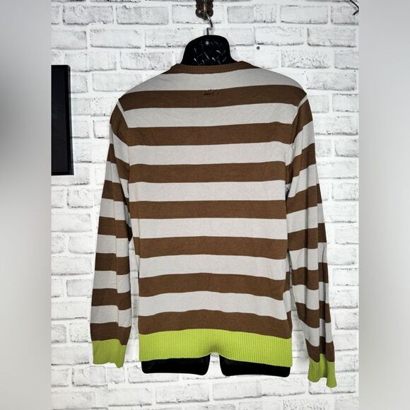 Quiksilver Striped Knit Sweater Size Medium, Surf, Surfer Beach - Picture 4 of 6